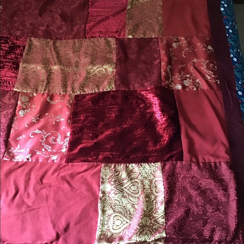 48 1/2 by 58 Throw cover, red